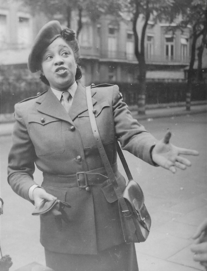 Adelaide Hall, wearing her ENSA uniform
