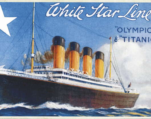 White Star Line Olympic and Titanic postcard