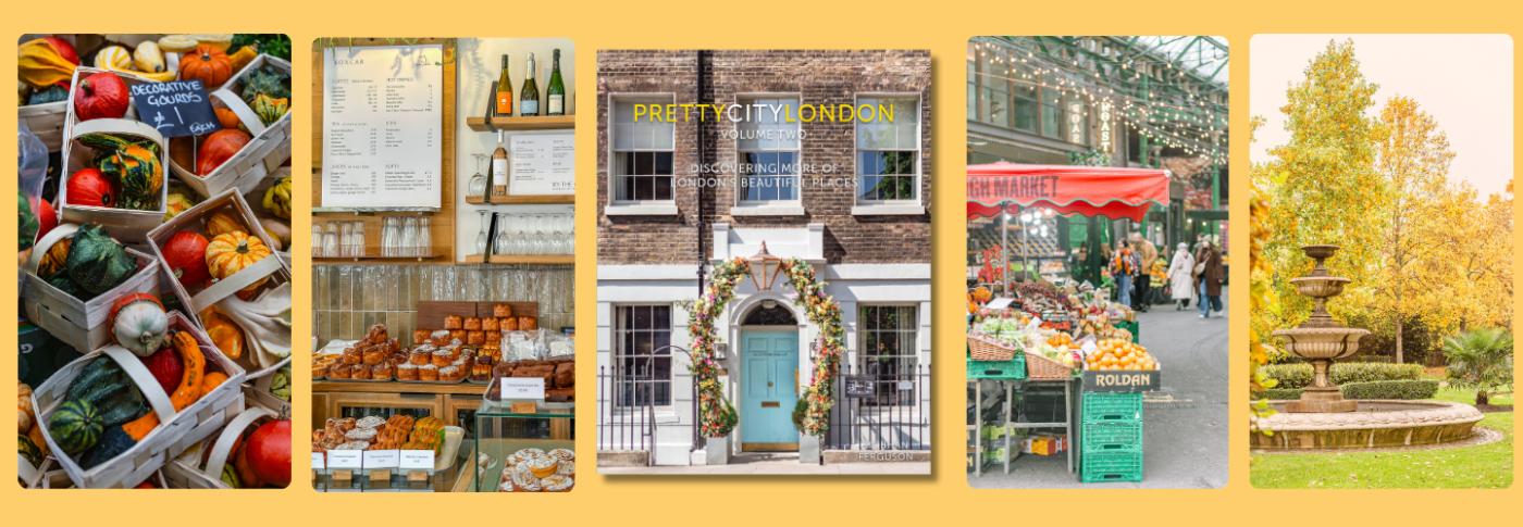 Pretty City London Vol II displaying autumn photographs from inside the book.
